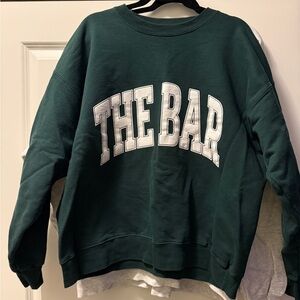 The Bar Forest Green Crewneck Sweater